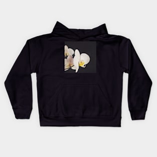 Black and White Orchid Kids Hoodie